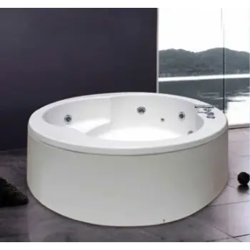 White Oval Massage Bath Tub